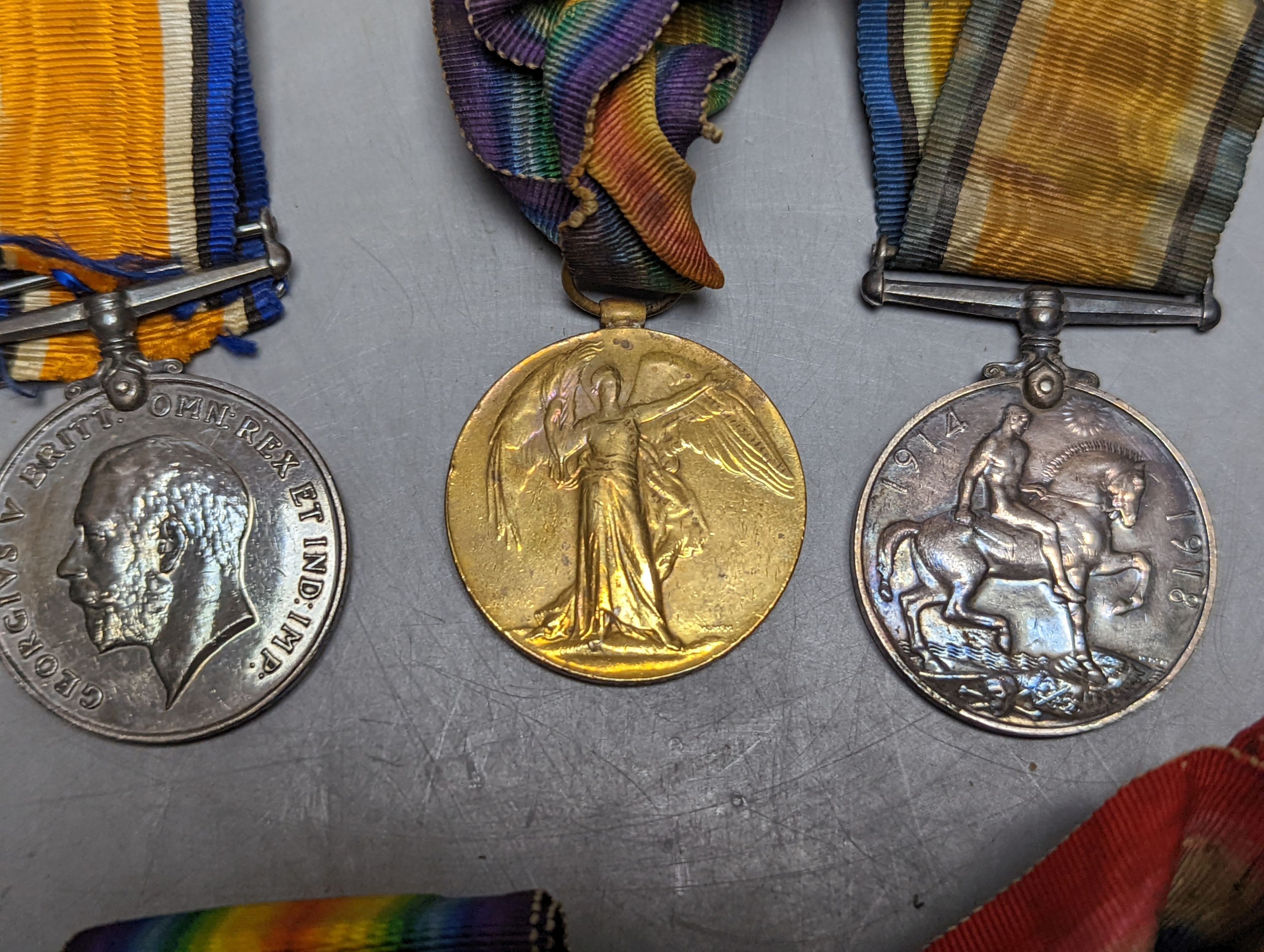 Five WWI medals to Pte. E. Harvey, SOM.L.I, 21622